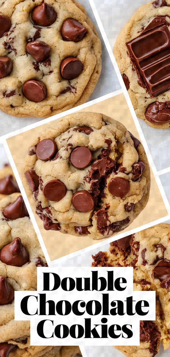 A photo of Double Chocolate Chip Cookies Recipe
