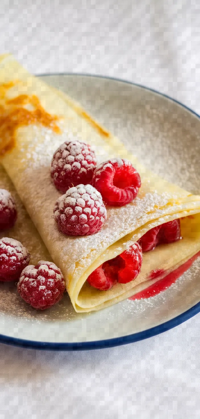 Ingredients photo for Powdered Raspberry Crepes Recipe