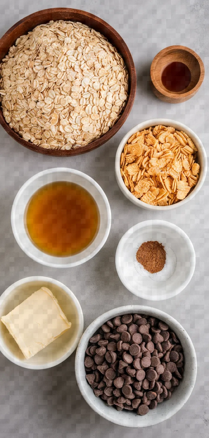 Ingredients photo for Chocolate Chip Granola Bars Recipe