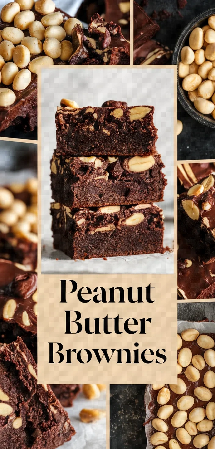 A photo of Peanut Butter Brownies Recipe