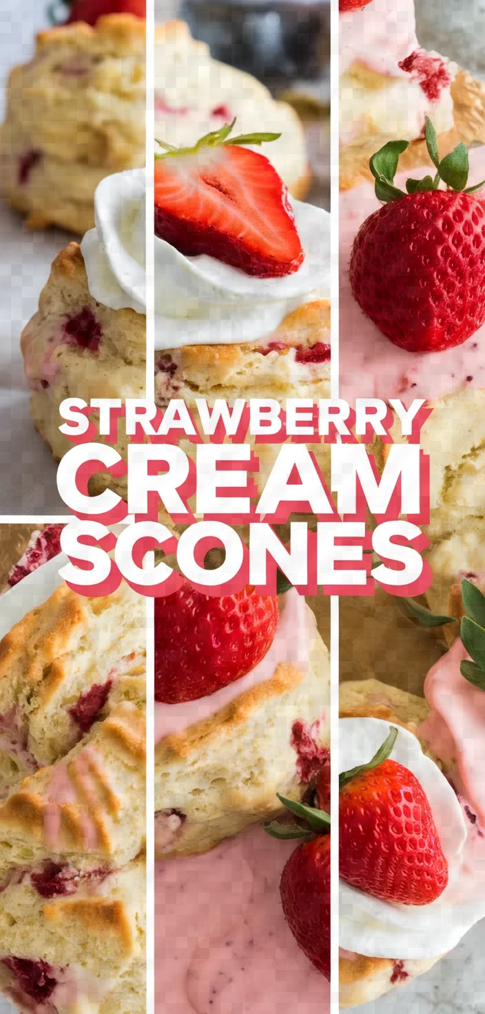 A photo of Strawberry Cream Scones Recipe