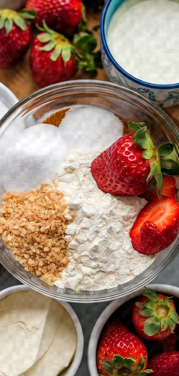 Ingredients photo for Strawberry Cream Scones Recipe