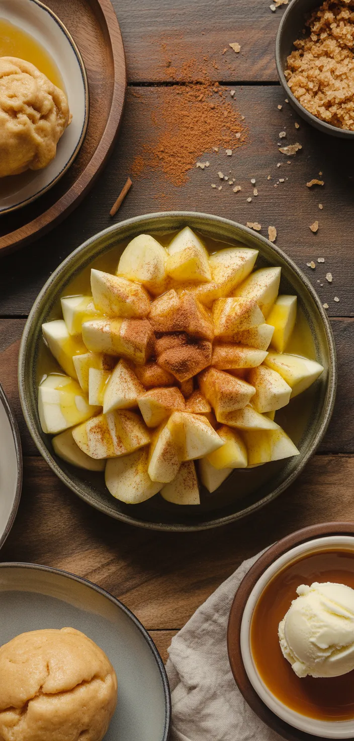 Ingredients photo for Apple Pie Bombs A La Mode [+ Video] Recipe