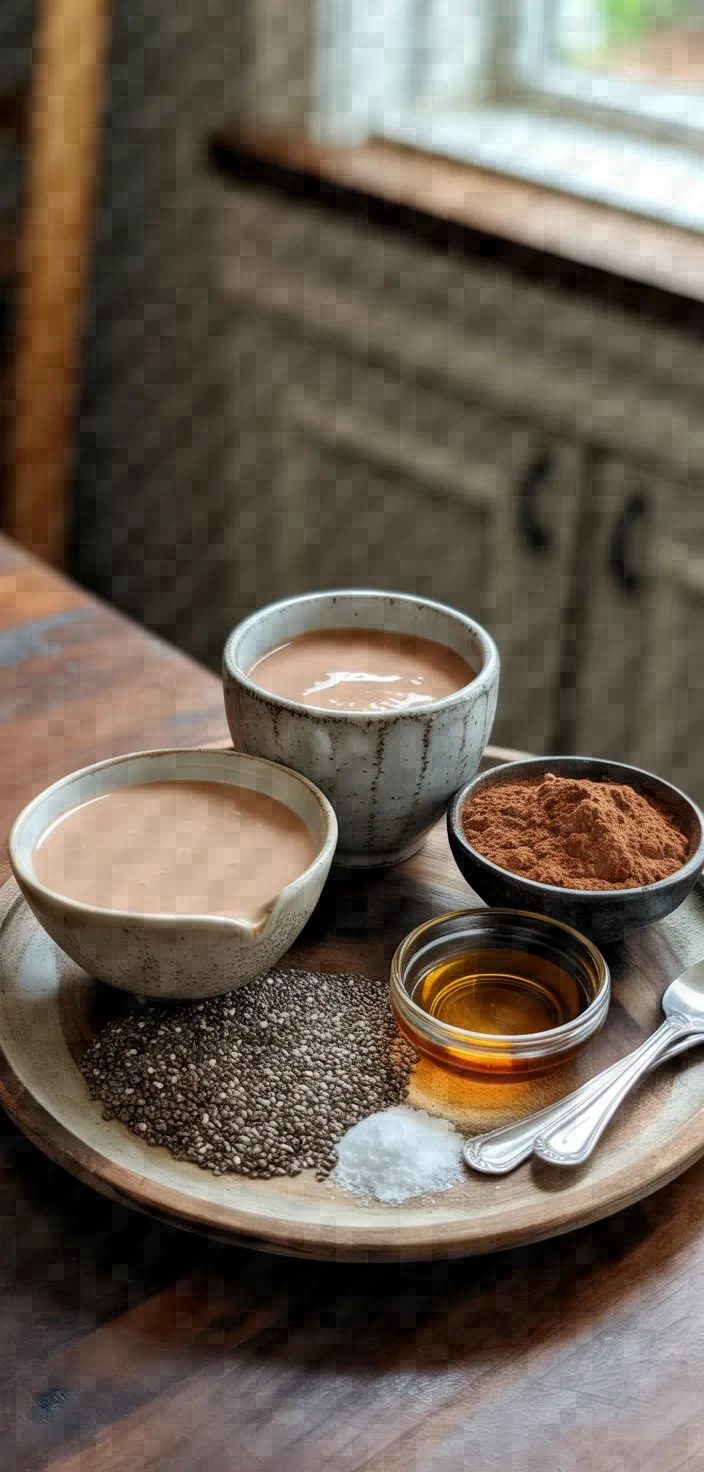 Ingredients photo for Chocolate Chia Pudding Recipe