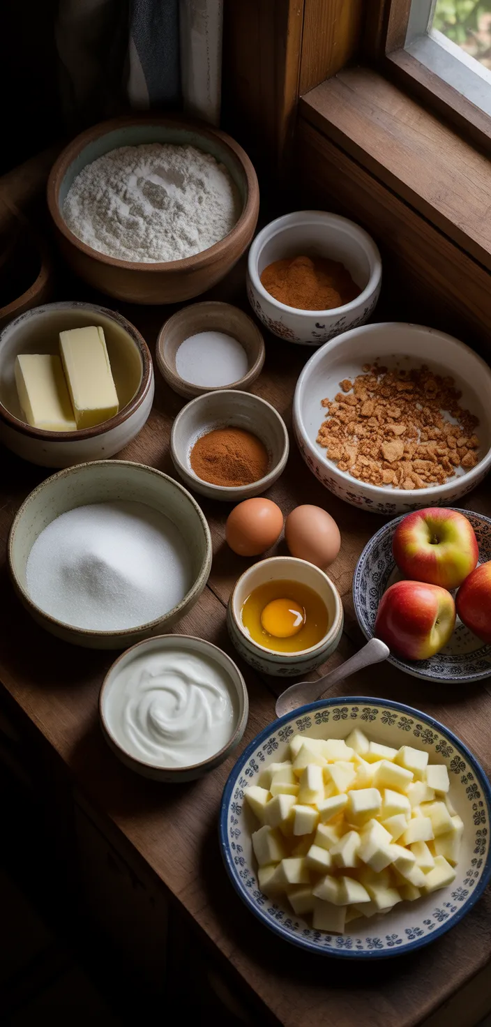 Ingredients photo for Cinnamon Apple Bread Recipe