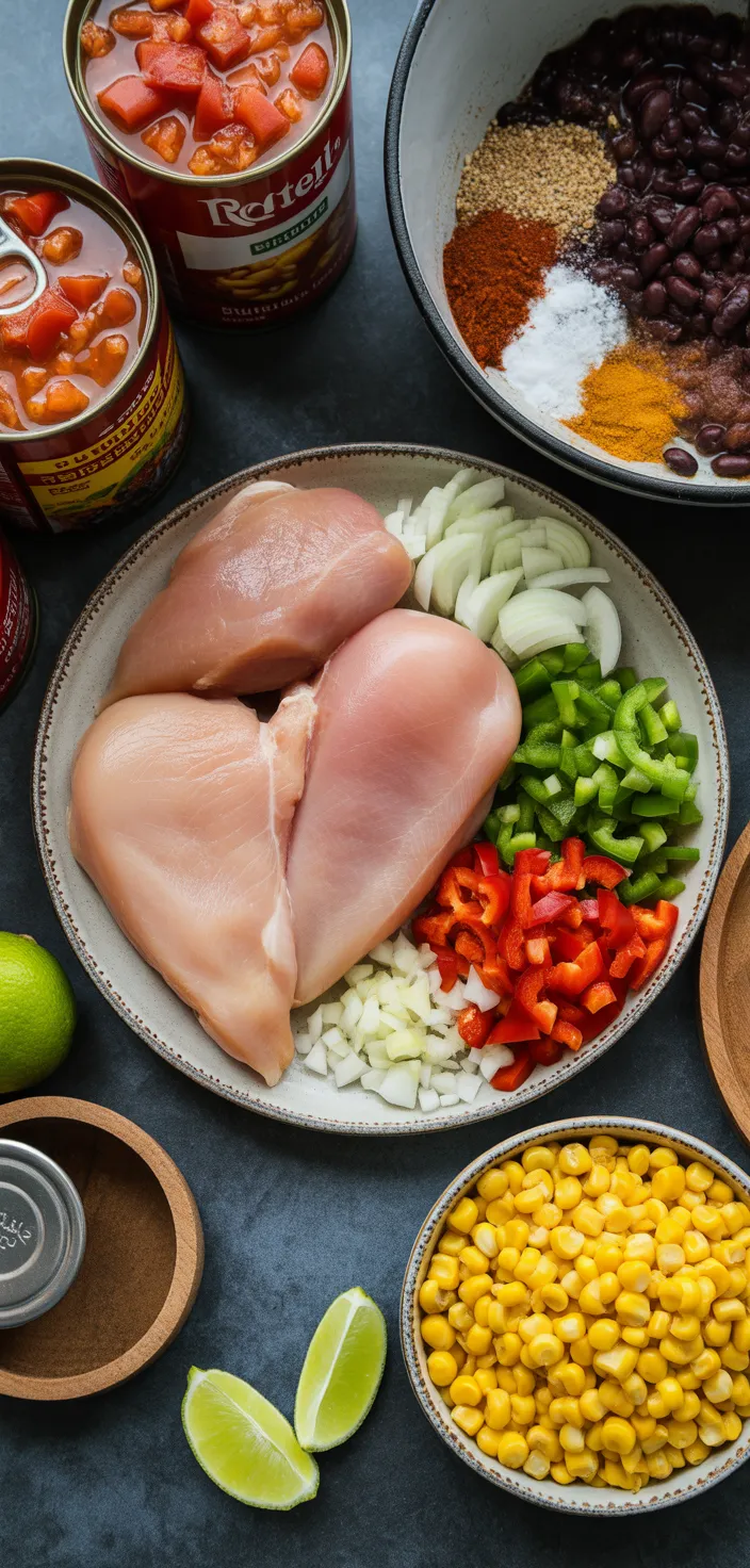 Ingredients photo for THE BEST CROCK POT CHICKEN TORTILLA SOUP Recipe