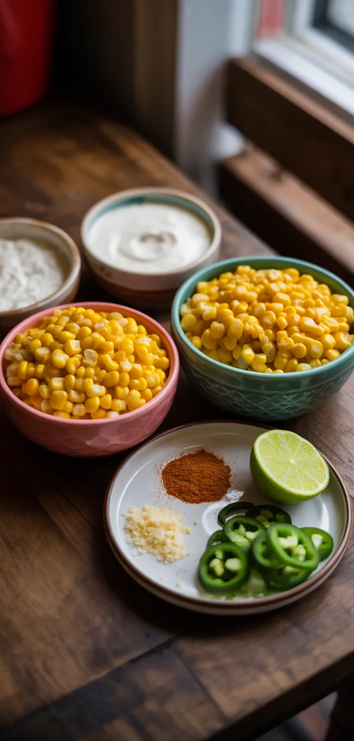 Ingredients photo for BEST MEXICAN CORN IN A CUP RECIPE (Easy Mexico Street Corn!) Recipe