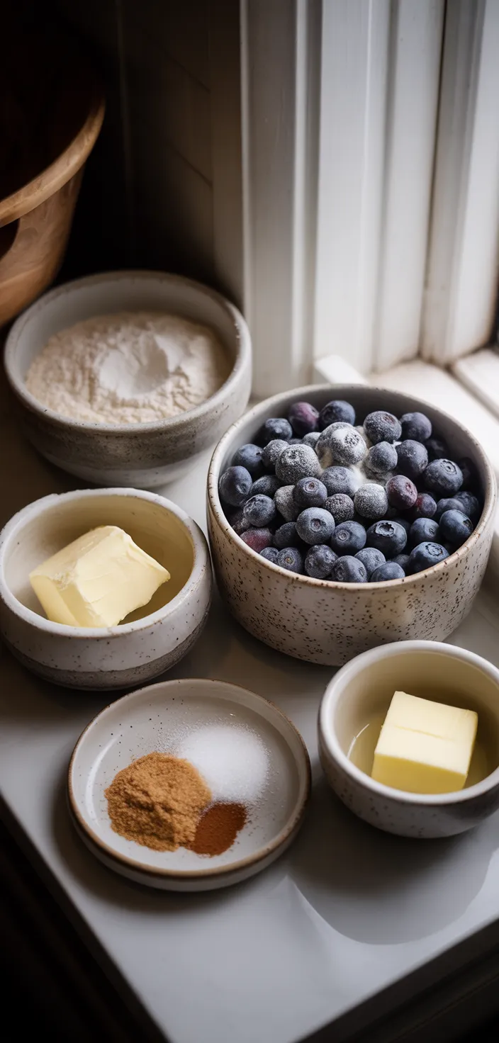 Ingredients photo for Blueberry Muffin Cookies With Streusel Topping Recipe