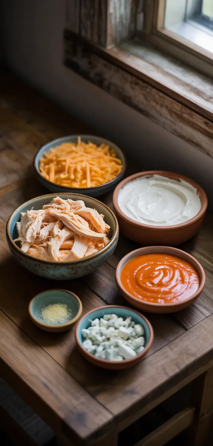 Ingredients photo for Buffalo Chicken Dip Recipe