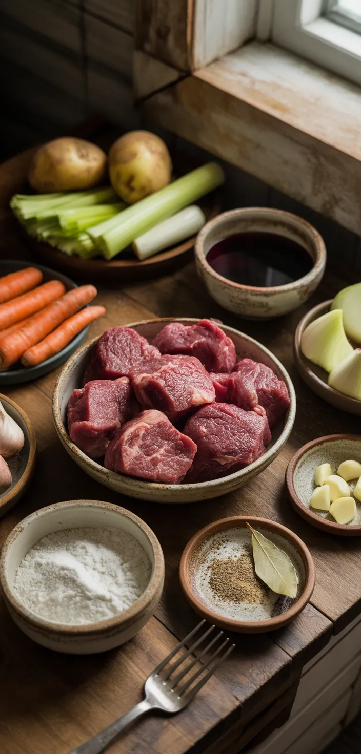 Ingredients photo for Crockpot Beef Stew Recipe