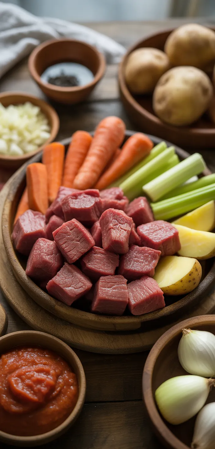 Ingredients photo for Old Fashioned Beef Stew Recipe