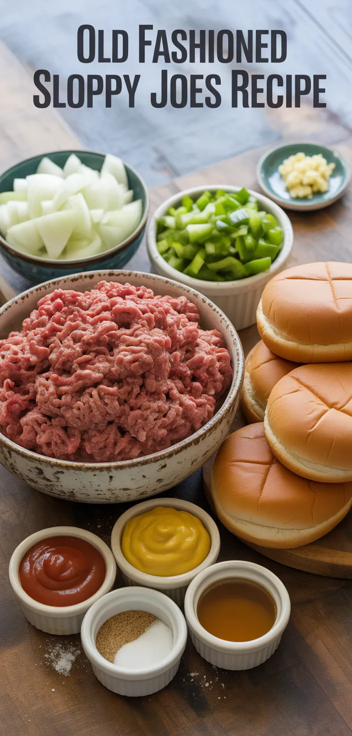 Ingredients photo for Old Fashioned Sloppy Joes Recipe