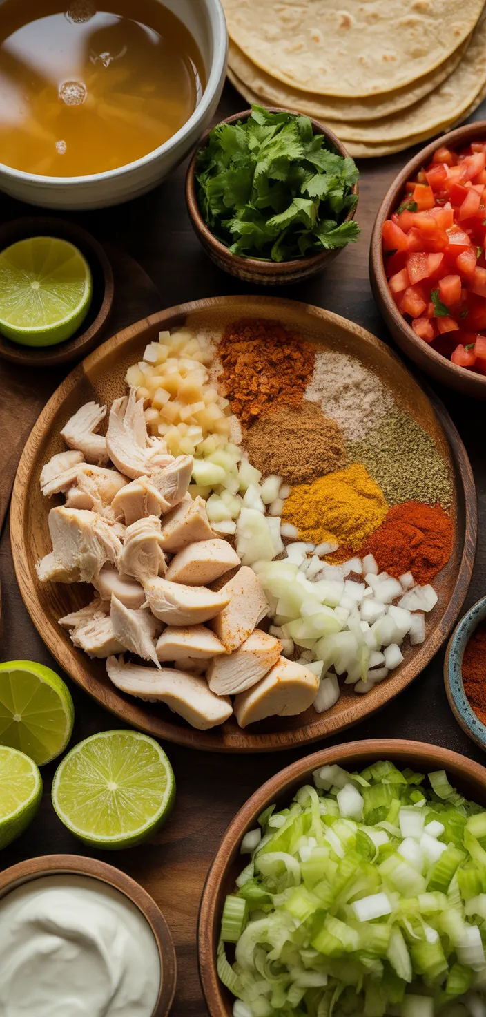 Ingredients photo for Shredded Chicken Tacos Recipe