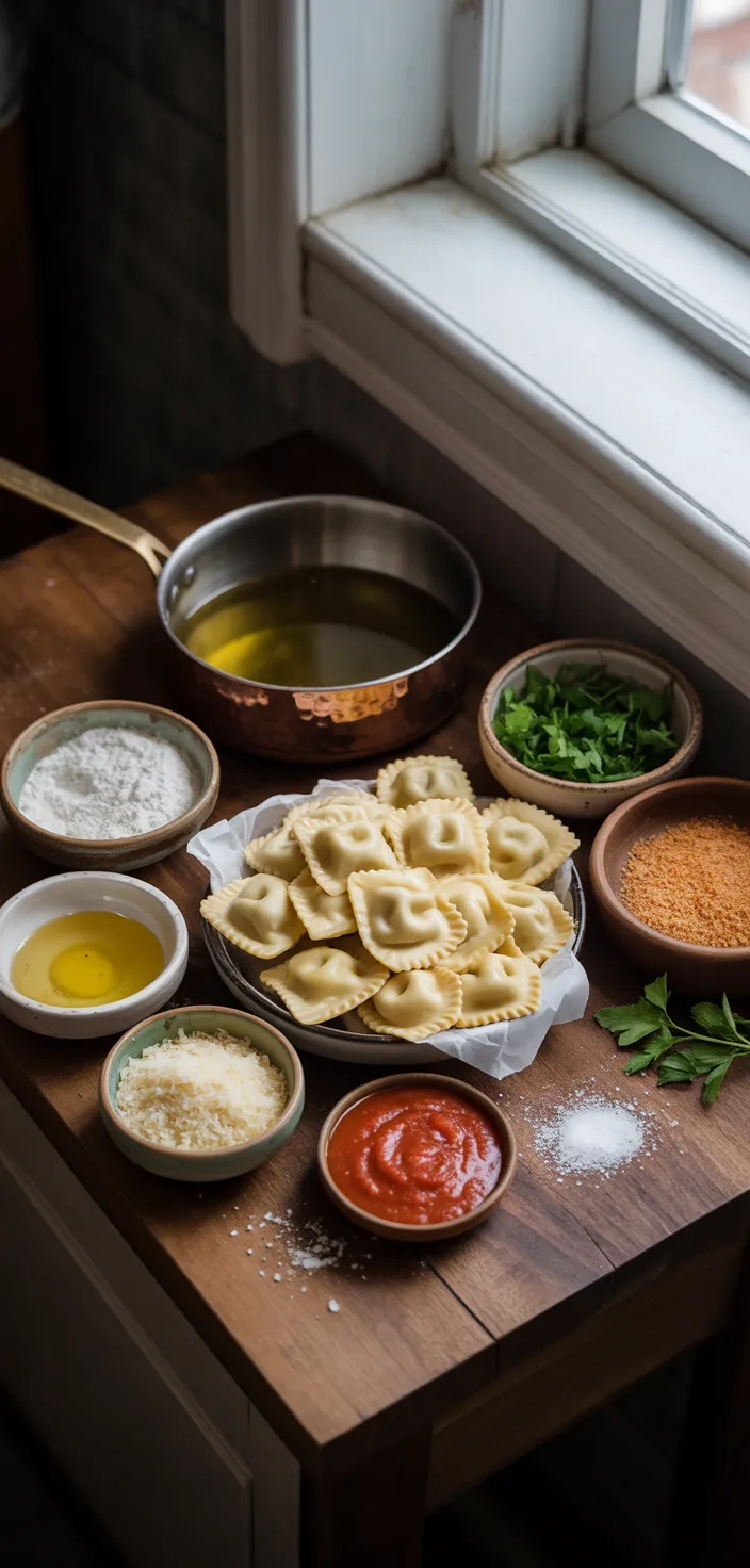 Ingredients photo for TOASTED RAVIOLI Recipe