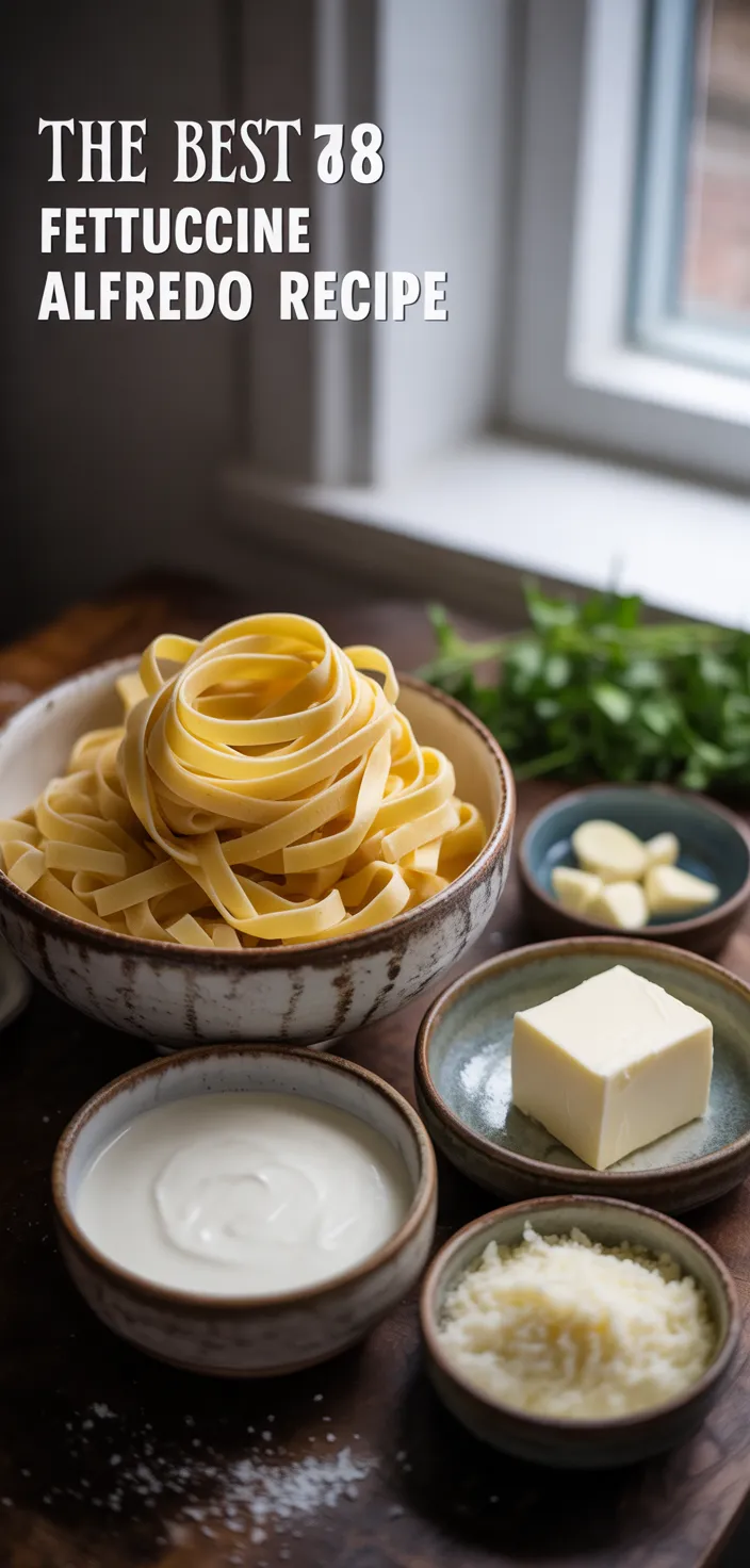 Ingredients photo for The Best Fettuccine Alfredo Recipe
