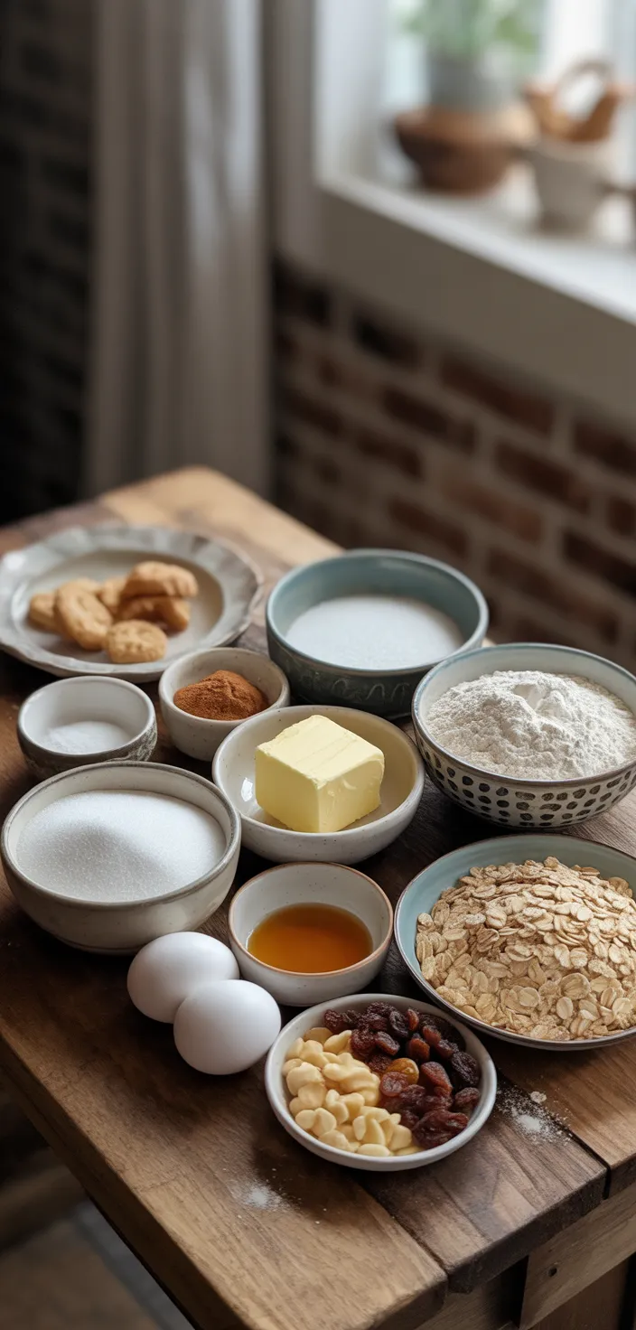 Ingredients photo for Best Oatmeal Raisin Cookies Recipe