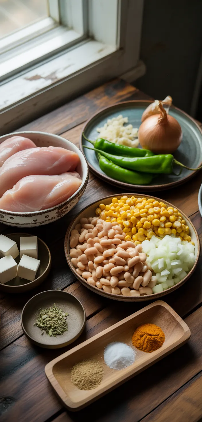 Ingredients photo for Crock Pot White Chicken Chili Recipe