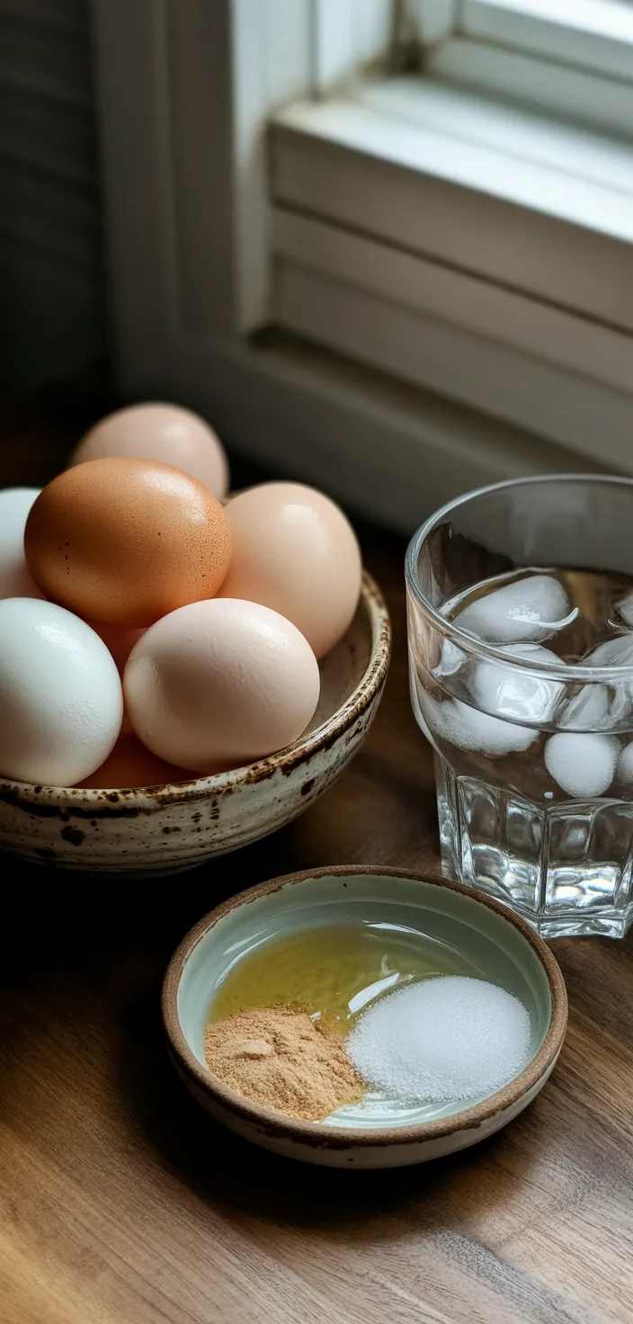 Ingredients photo for Easy Peel Hard Boiled Eggs Recipe