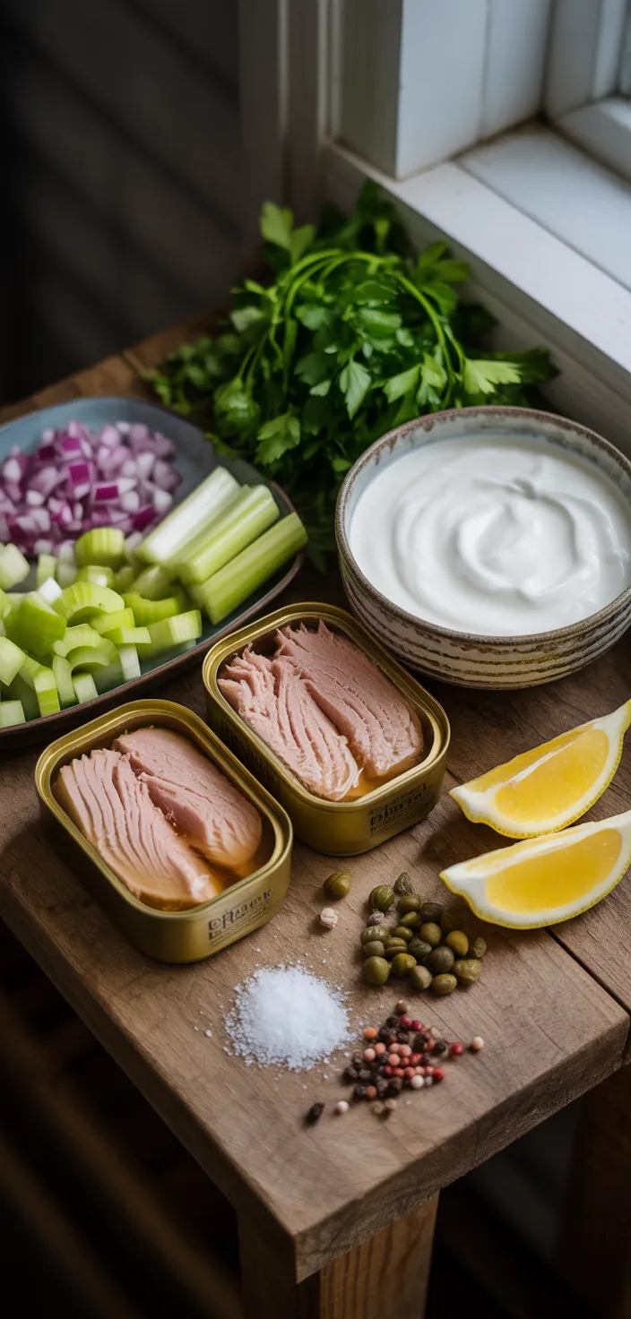 Ingredients photo for Healthy Tuna Salad Recipe