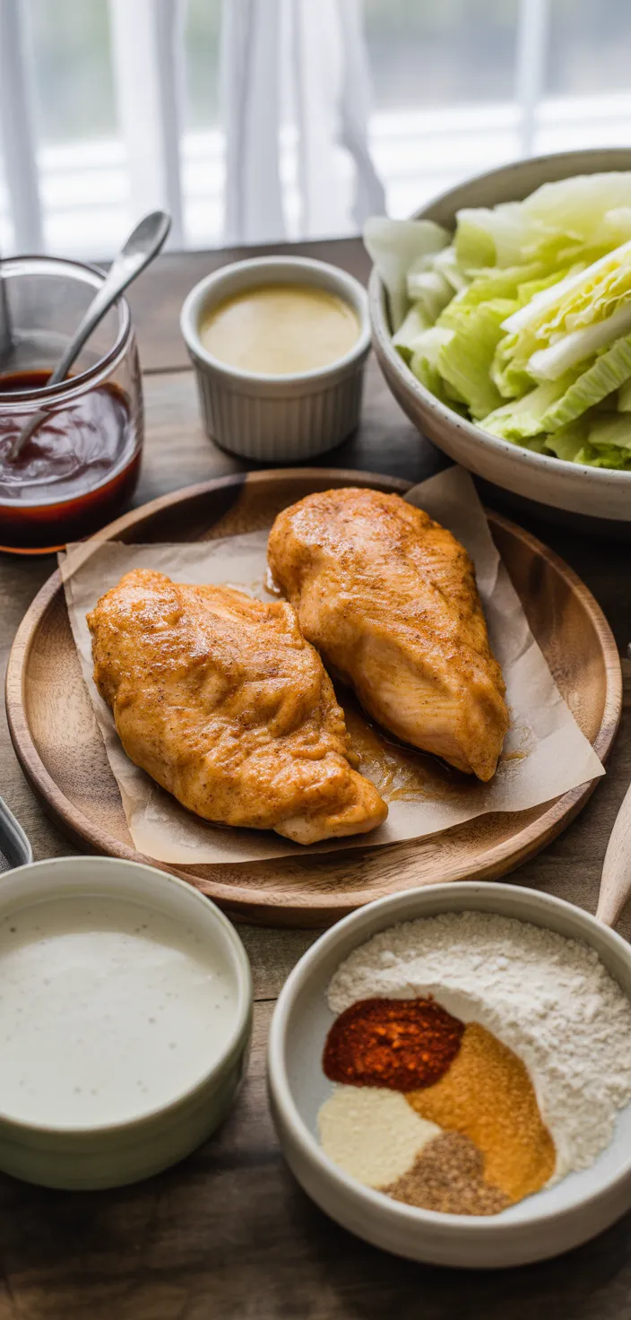 Ingredients photo for Honey BBQ Chicken Wraps Recipe