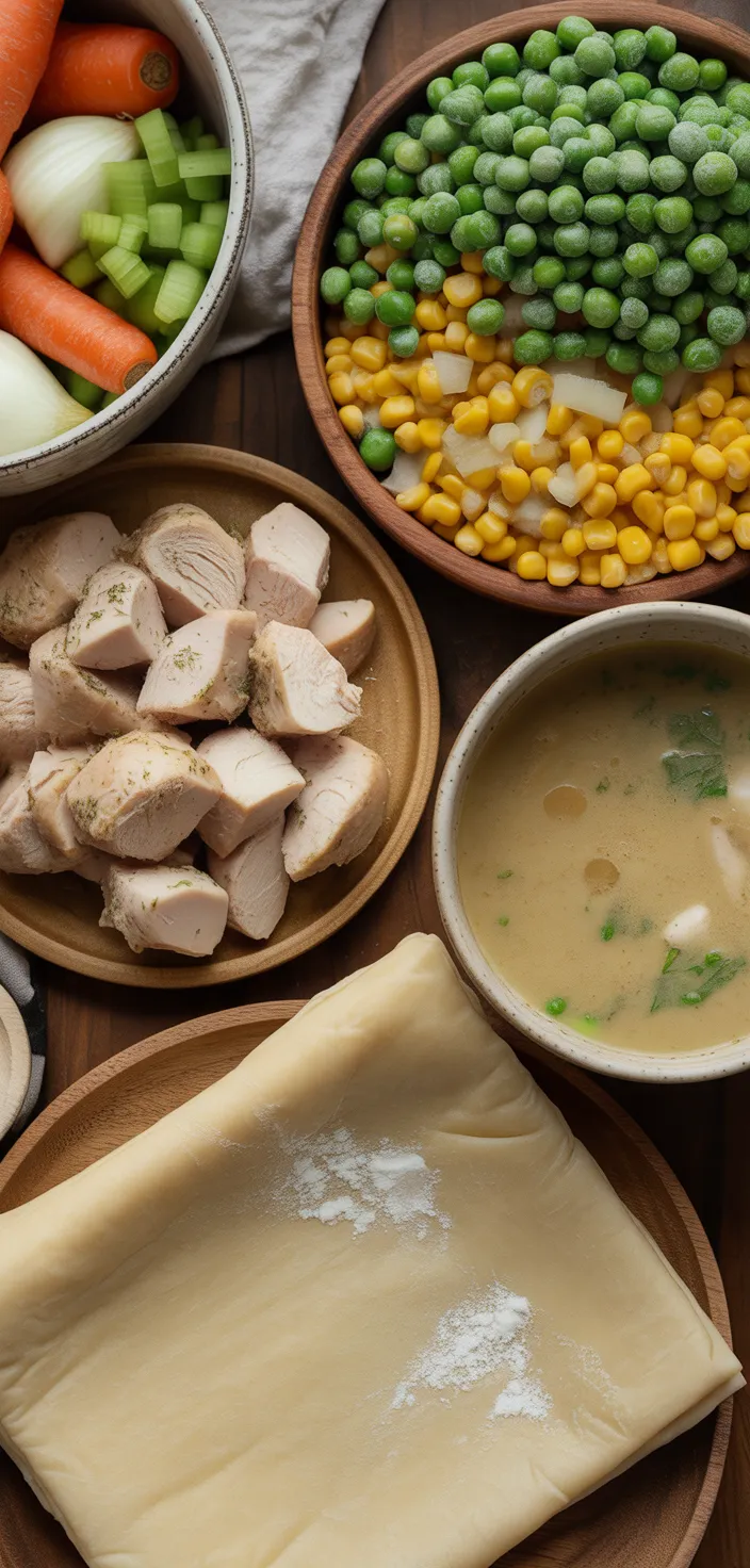 Ingredients photo for SLOW COOKER CHICKEN POT PIE Recipe