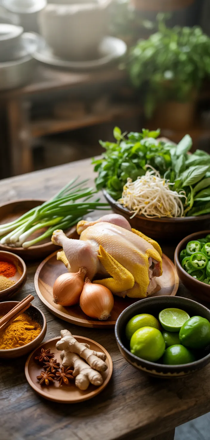 Ingredients photo for Simple Chicken Pho Recipe