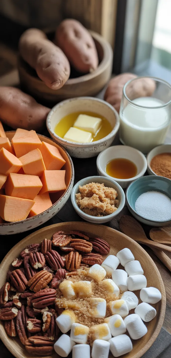 Ingredients photo for Southern Sweet Potato Casserole Recipe