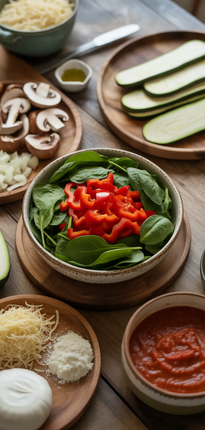 Ingredients photo for Vegetable Lasagna Recipe