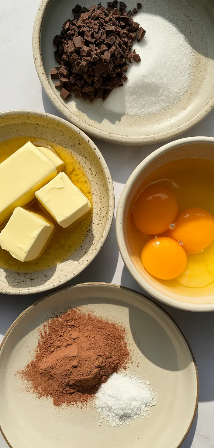 Ingredients photo for Bakery Style Brownies Recipe