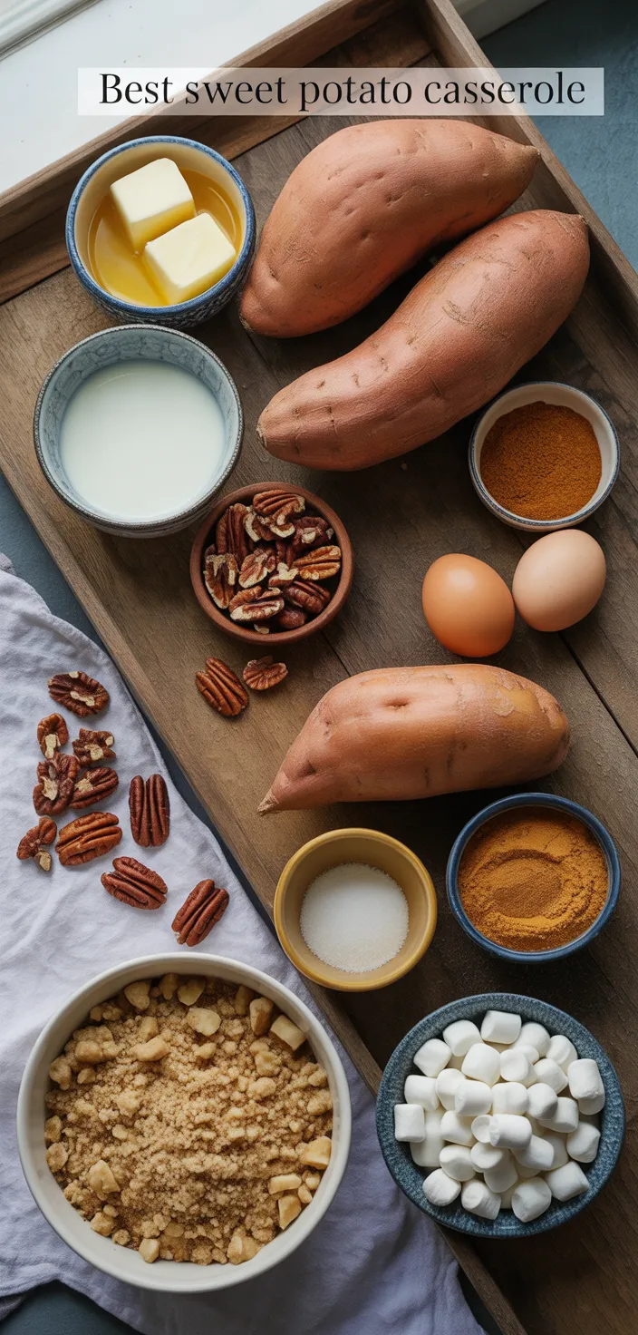 Ingredients photo for Best Sweet Potato Casserole Recipe
