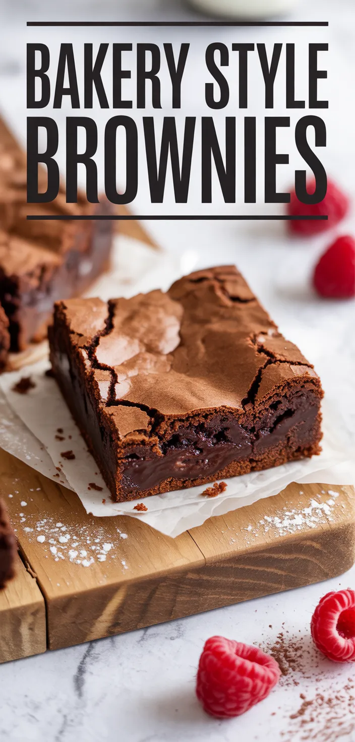 A photo of Bakery Style Brownies Recipe
