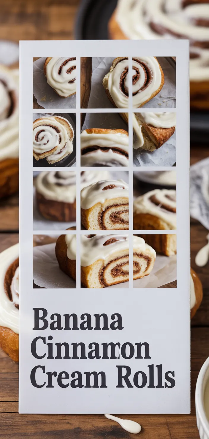 A photo of Banana Bread Cinnamon Rolls With Cream Cheese Frosting Recipe