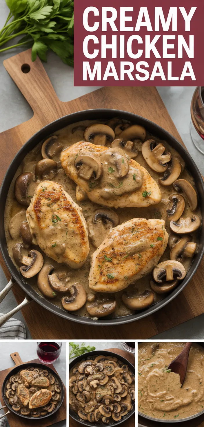 A photo of Chicken Marsala Recipe {with Creamy Marsala Sauce}
