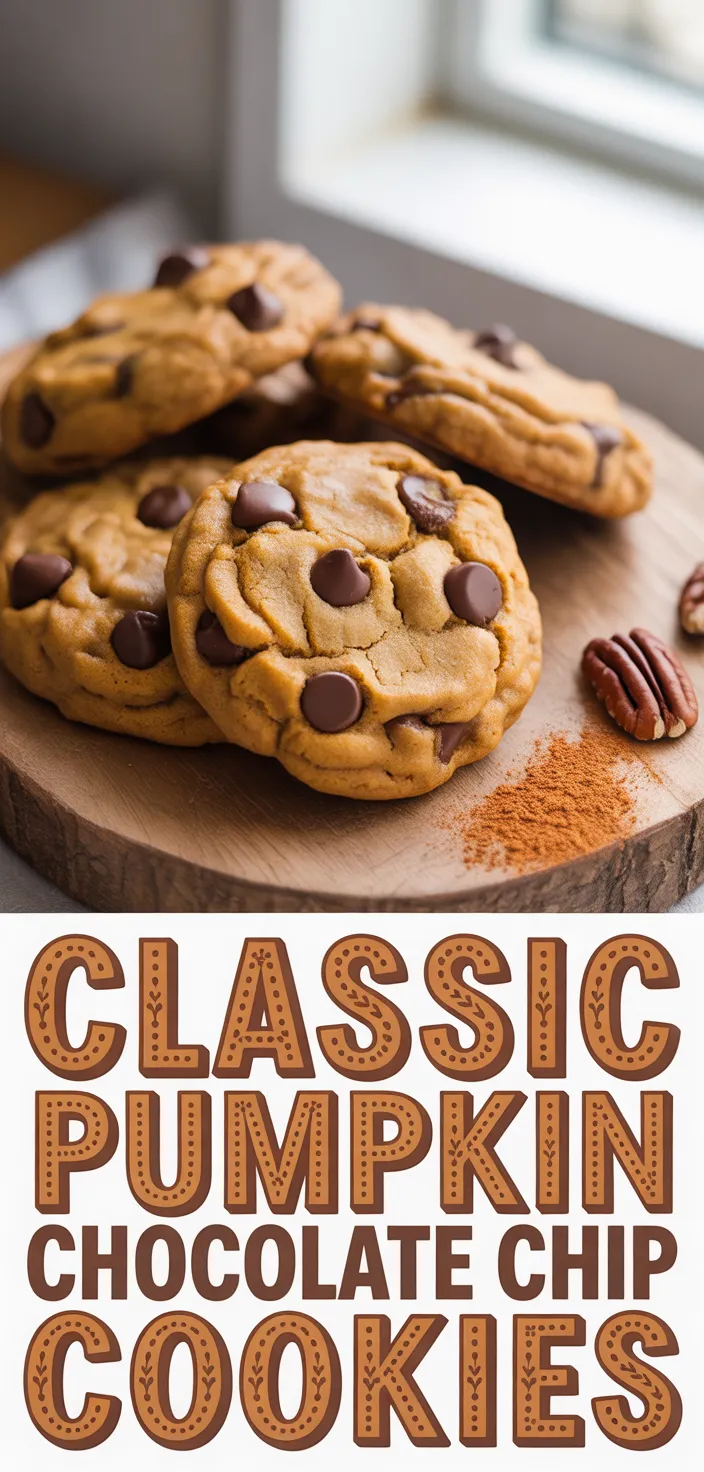 A photo of Classic Pumpkin Chocolate Chip Cookies Recipe