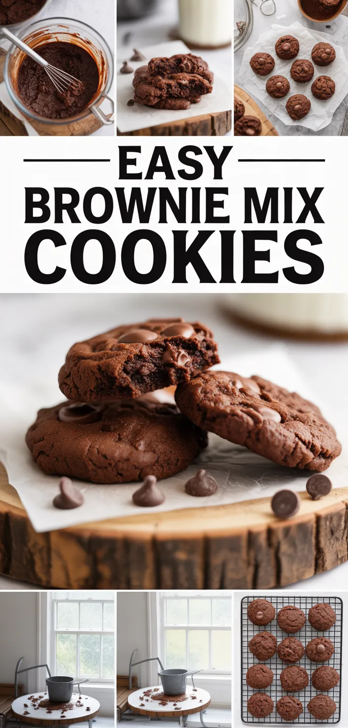 A photo of Easy Brownie Mix Cookies Recipe