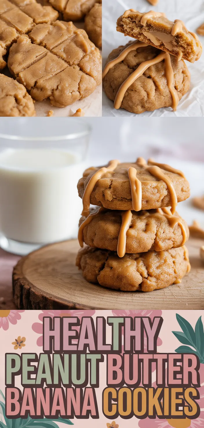 A photo of Healthy Peanut Butter Banana Cookies Recipe