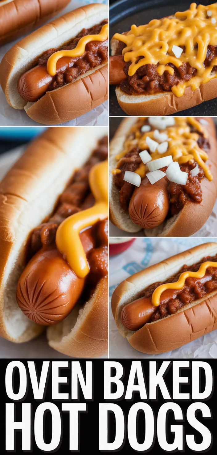 A photo of Oven Baked Hot Dogs Recipe