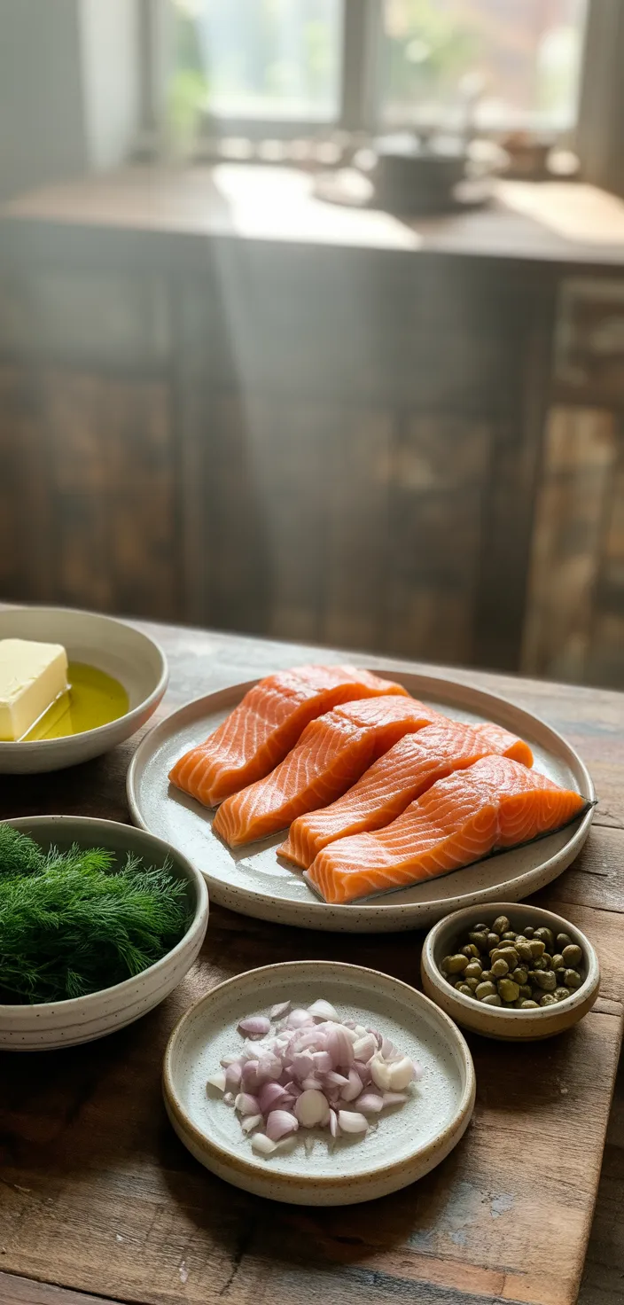 Ingredients photo for Creamy Dill Salmon Recipe