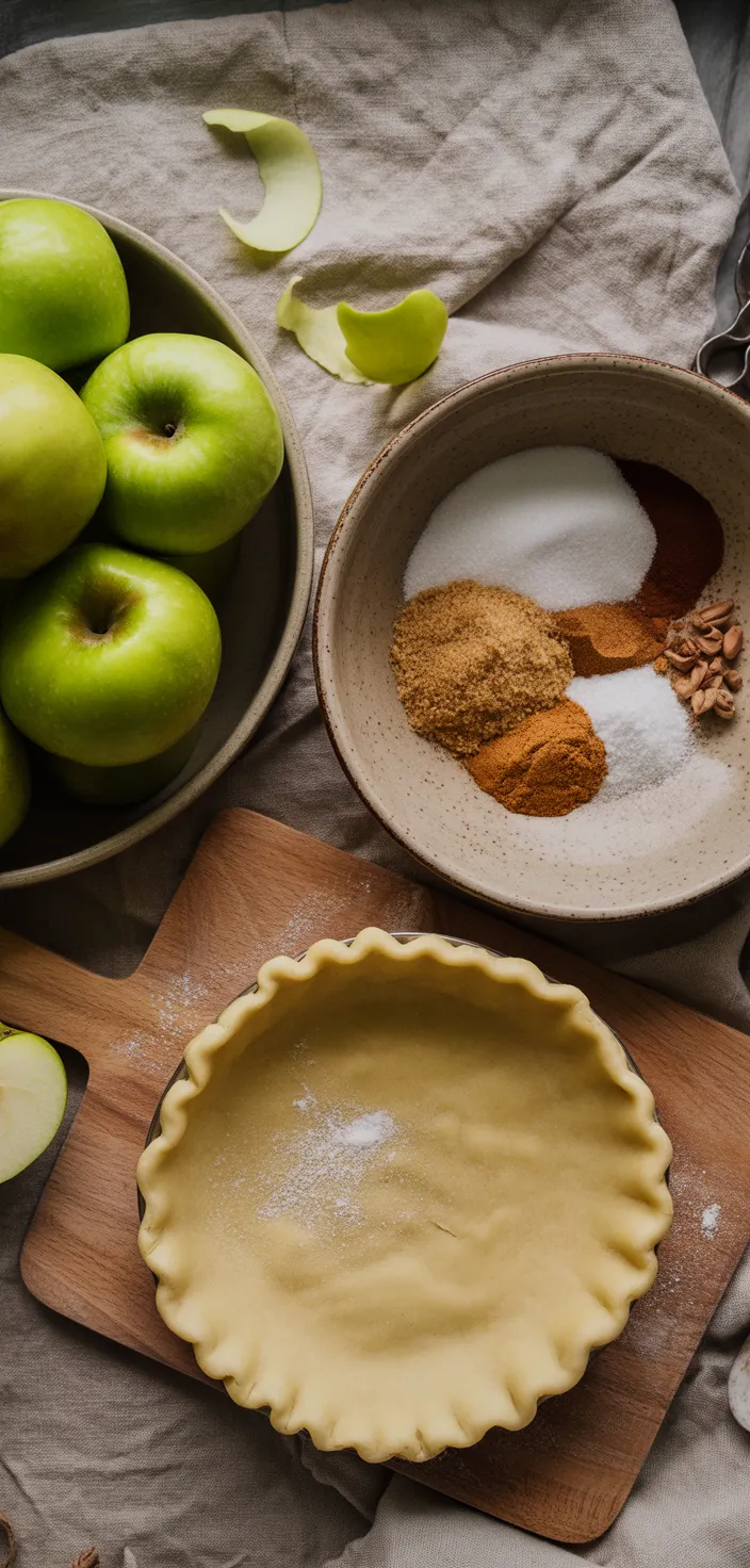 Ingredients photo for Delicious Homemade Apple Pie Recipe