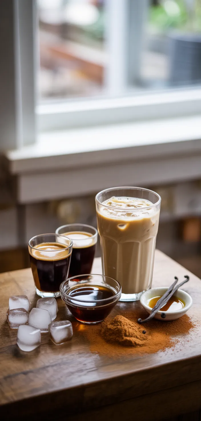 Ingredients photo for Iced Brown Sugar Oatmilk Shaken Espresso Recipe