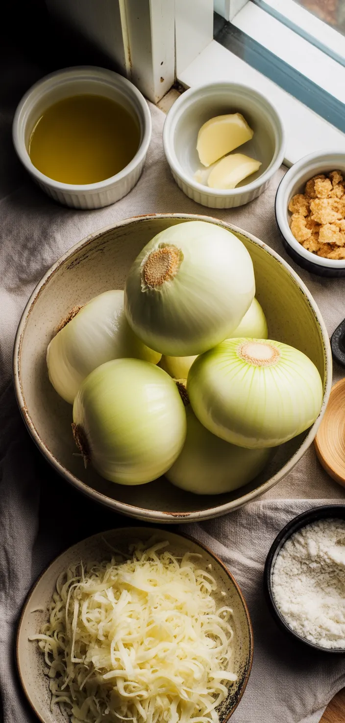 Ingredients photo for Slow Cooker French Onion Soup Recipe