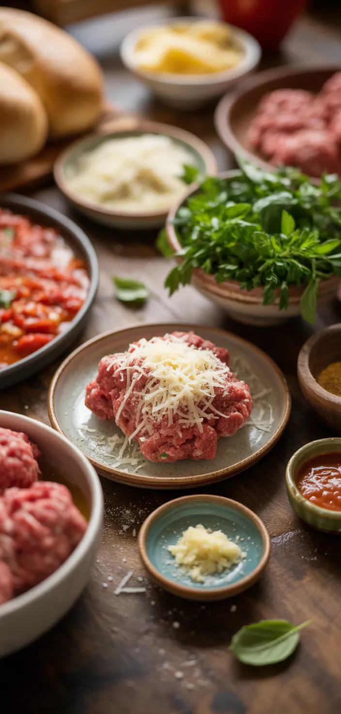 Ingredients photo for The BEST Meatball Subs Recipe