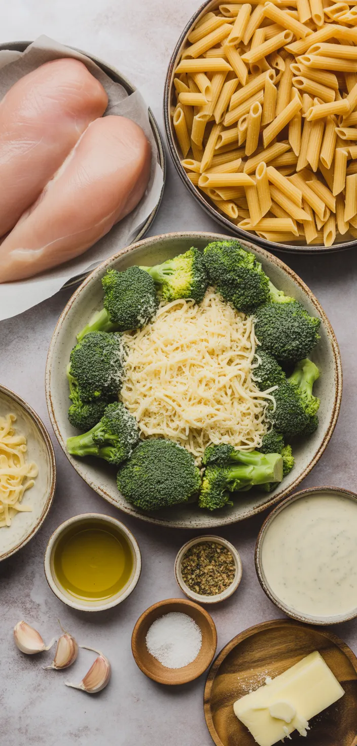 Ingredients photo for Broccoli Alfredo Chicken Bake Recipe