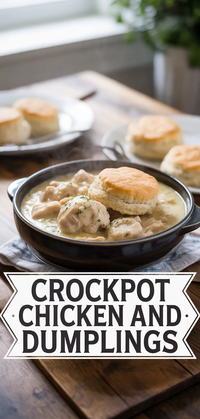 A photo of Crockpot Chicken And Dumplings Recipe