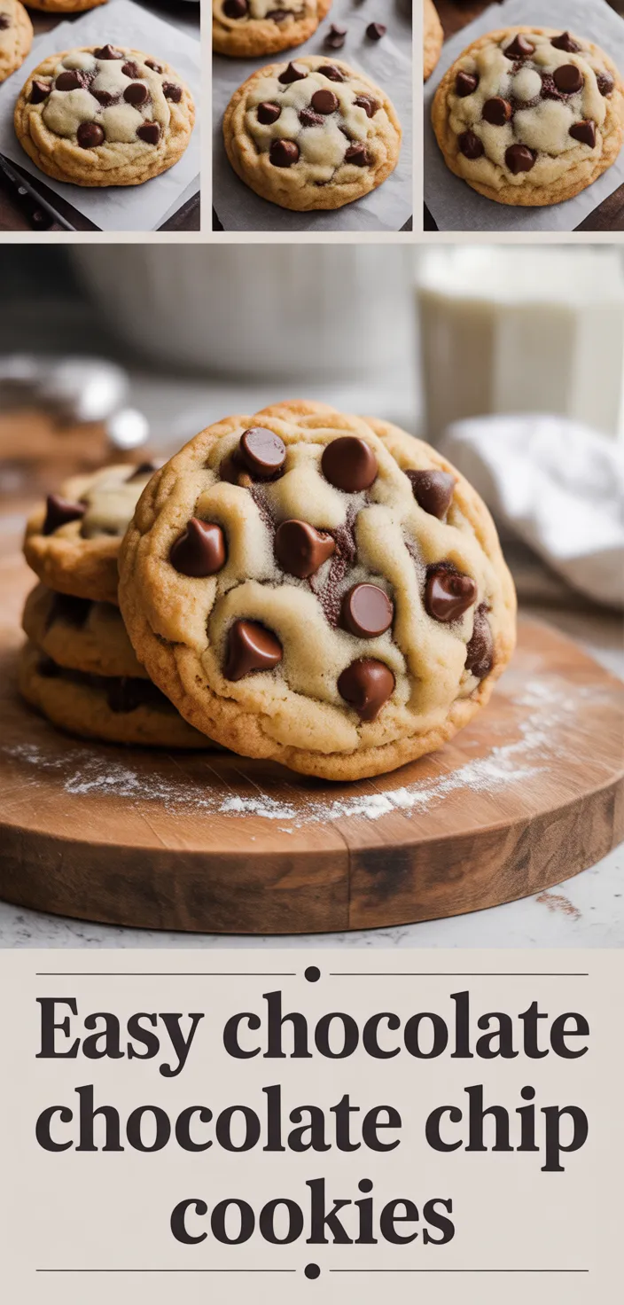 A photo of Easy Chocolate Chocolate Chip Cookies Recipe