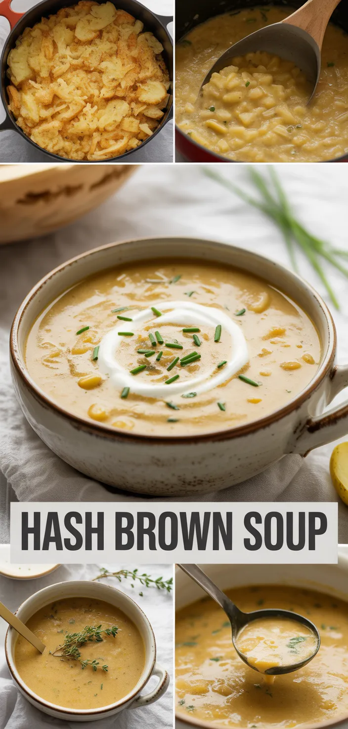 A photo of Easy Hash Brown Potato Soup (With Frozen Hash Browns) Recipe