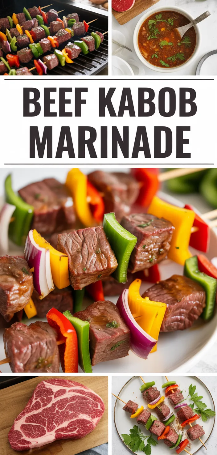 A photo of Marinated Beef Kabobs + Awesome Beef Marinade Recipe