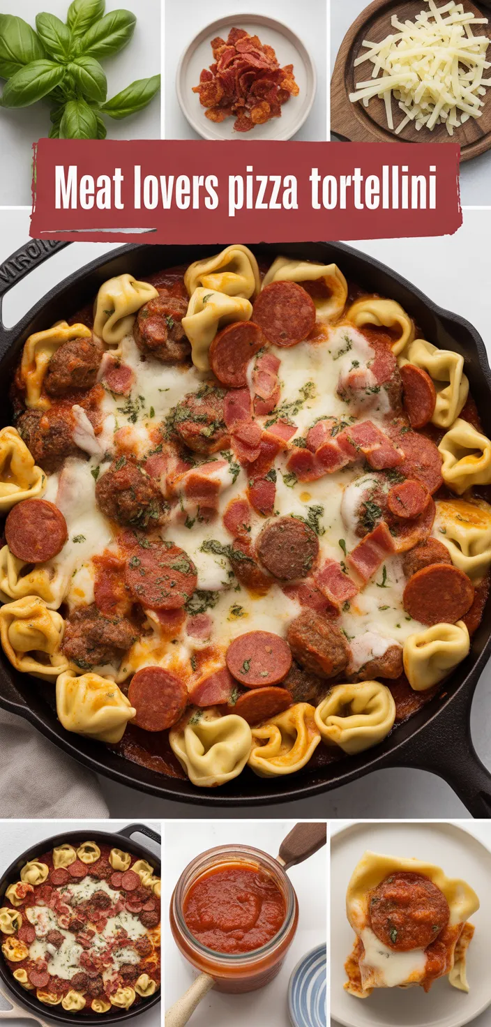 A photo of Meat Lovers Pizza Tortellini Recipe