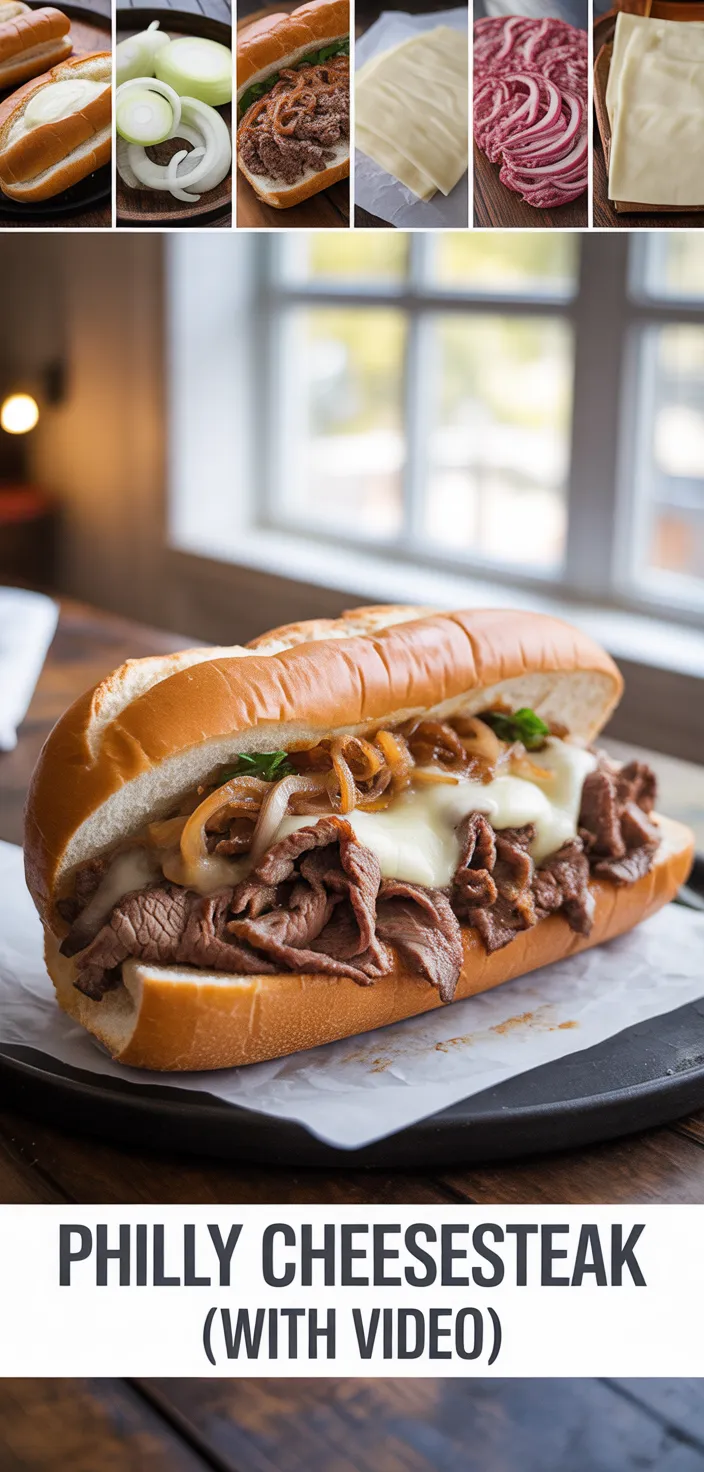 A photo of Philly Cheesesteak (with Video) Recipe
