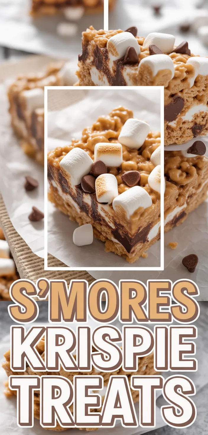 A photo of S'mores Krispie Treats Recipe